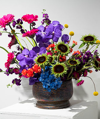 vibrant flower display