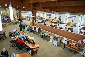 Interior library at Newtown